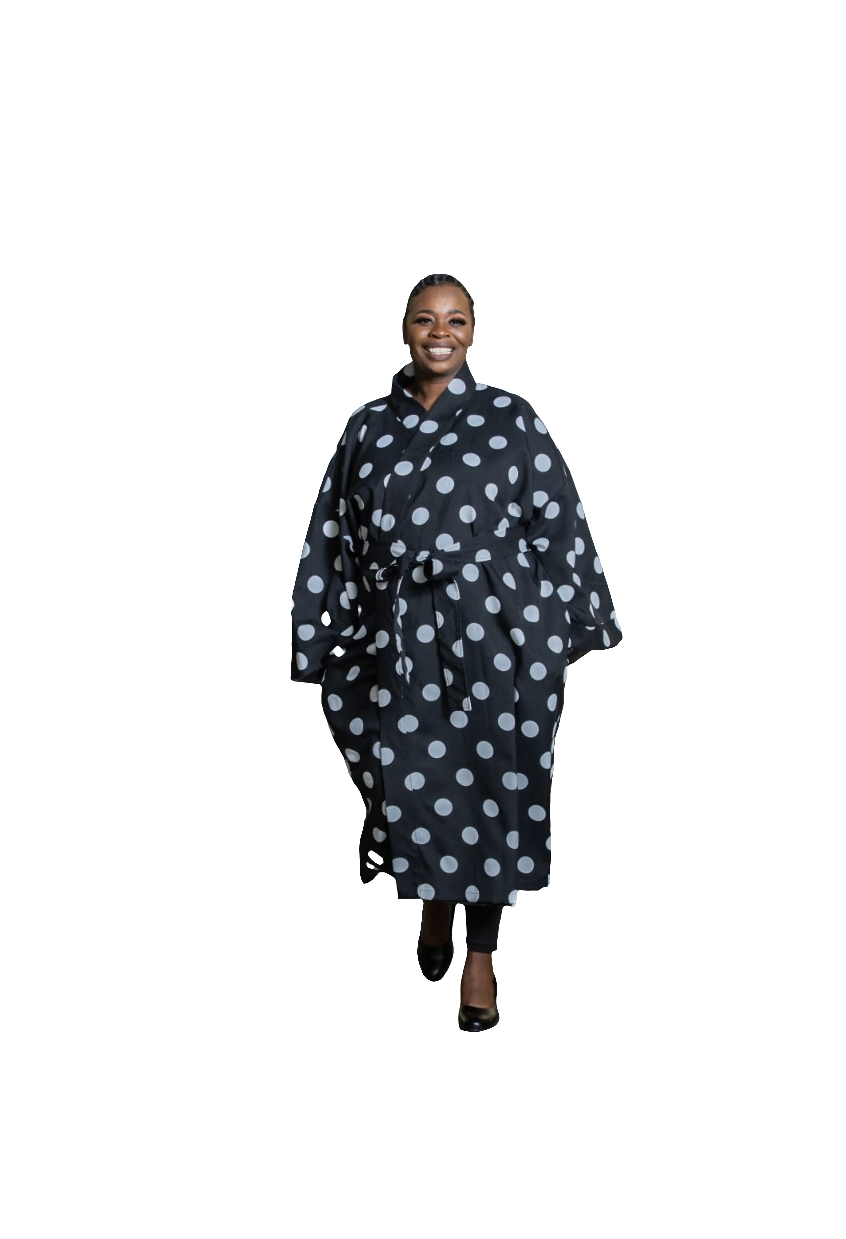 Polka Dots Long Kimono